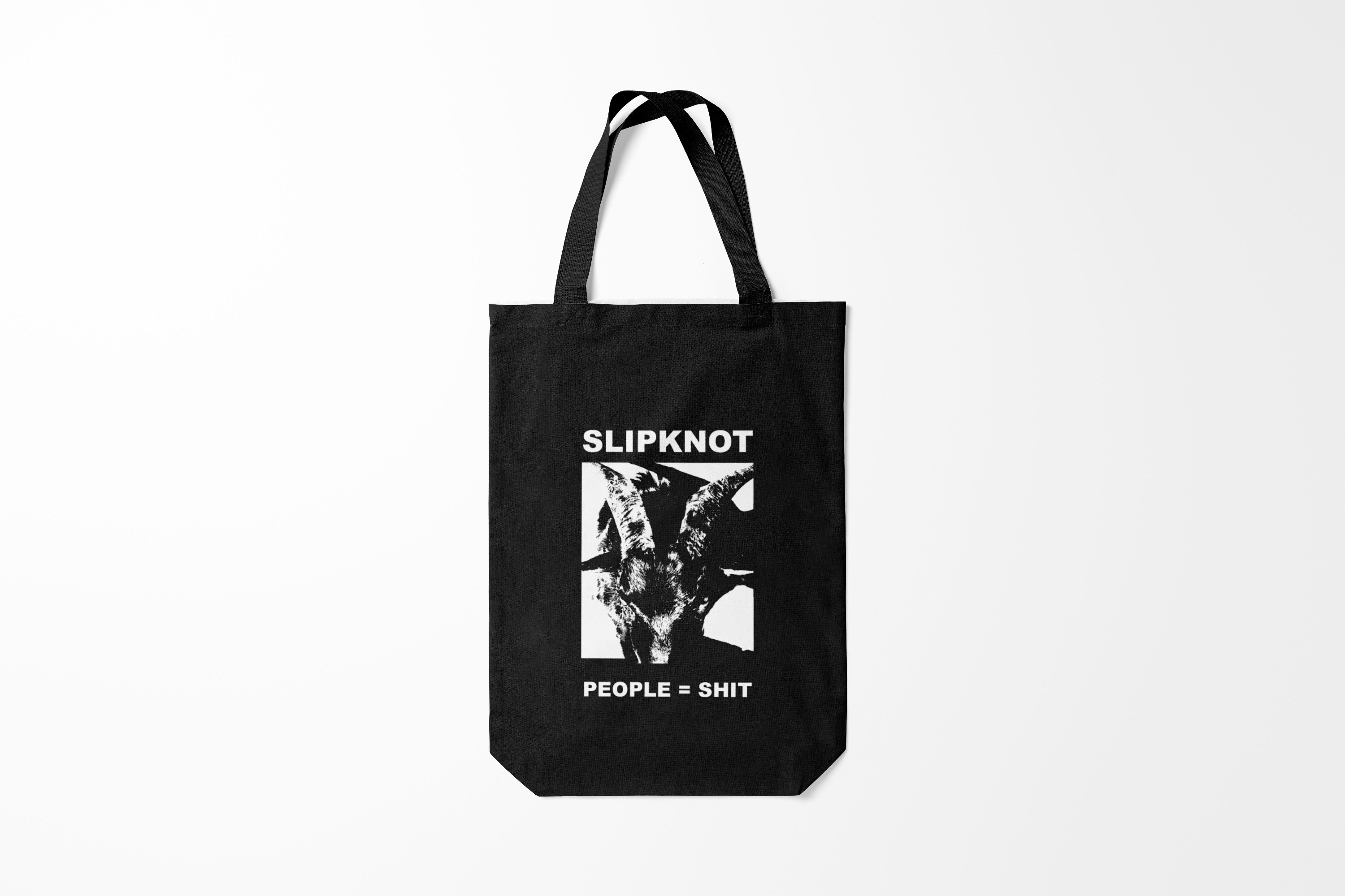 

Сумка шoппер унисекс Burnettie Slipknot People shit, черный, Slipknot People shit