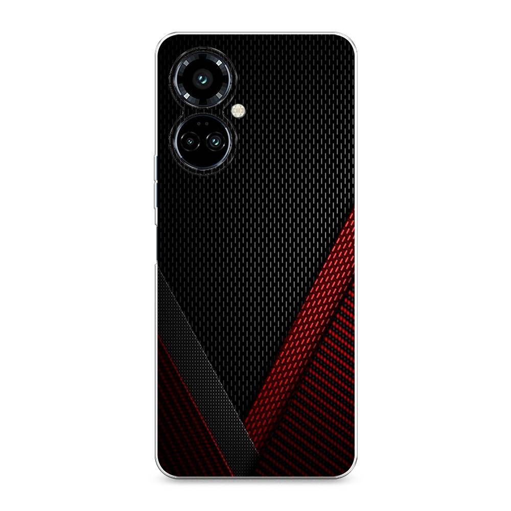 

Силиконовый чехол "Красный карбон" на Tecno Camon 19 Pro, Красный карбон