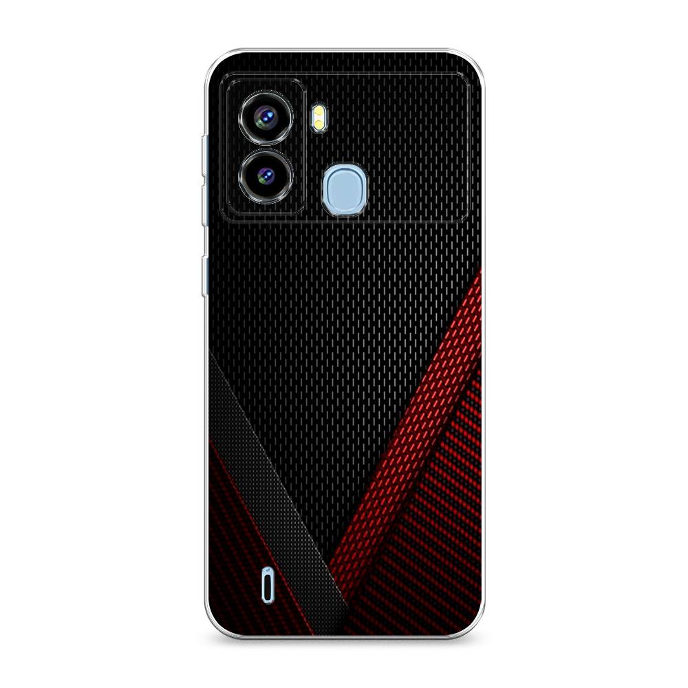 

Чехол Awog на Tecno Pop 6 "Красный карбон", Разноцветный, 302050-3