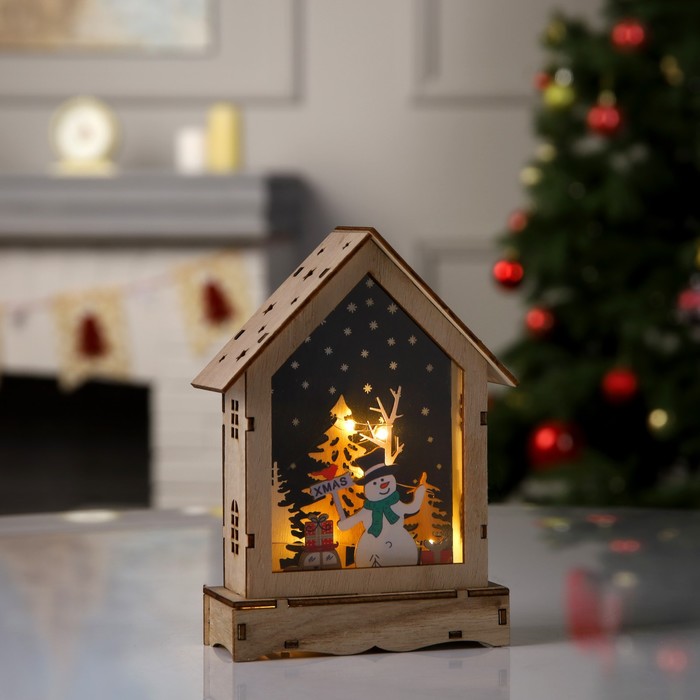

Световая фигура Luazon Lighting Снеговик 9143303 белый теплый, Снеговик