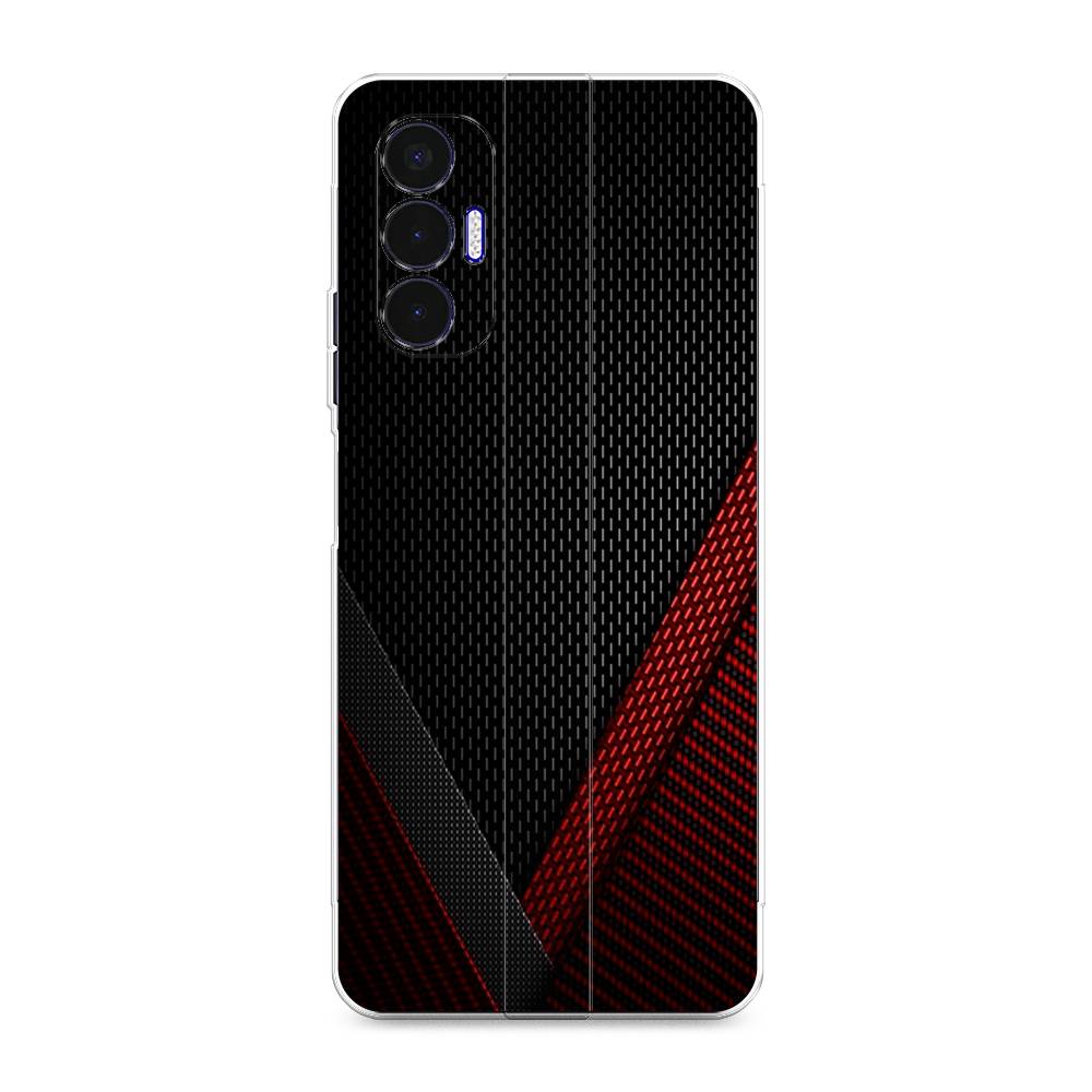 

Чехол Awog на Tecno Pova 3 "Красный карбон", Разноцветный, 301550-3