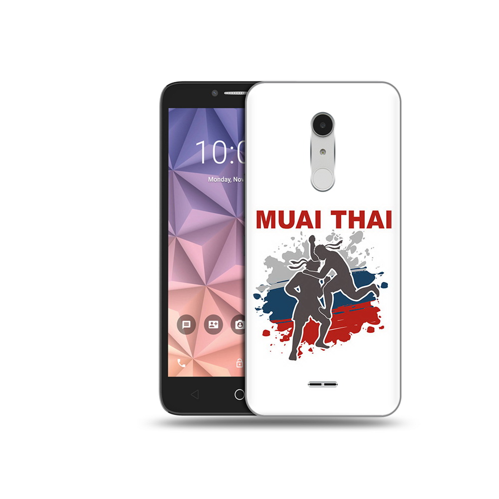 

Чехол MyPads Tocco для Alcatel A3 XL Муайтай, Прозрачный, Tocco