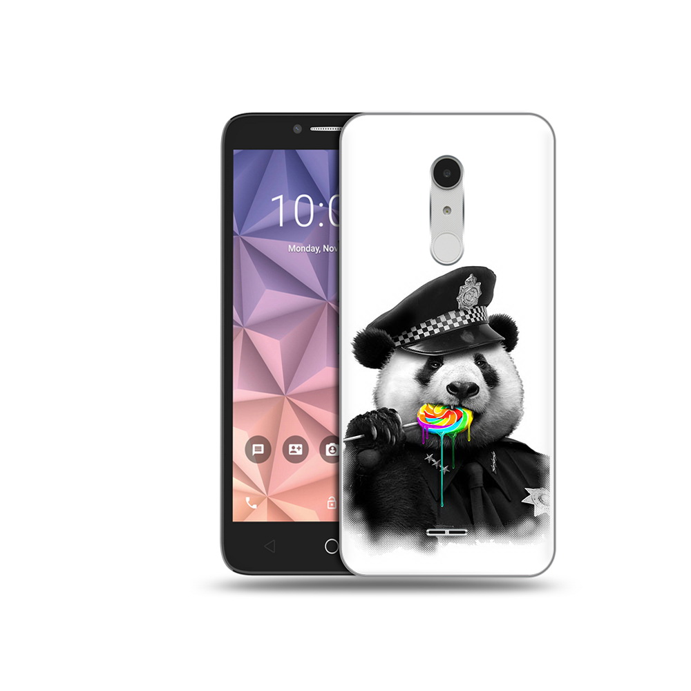 

Чехол MyPads Tocco для Alcatel A3 XL Панда полиция, Прозрачный, Tocco