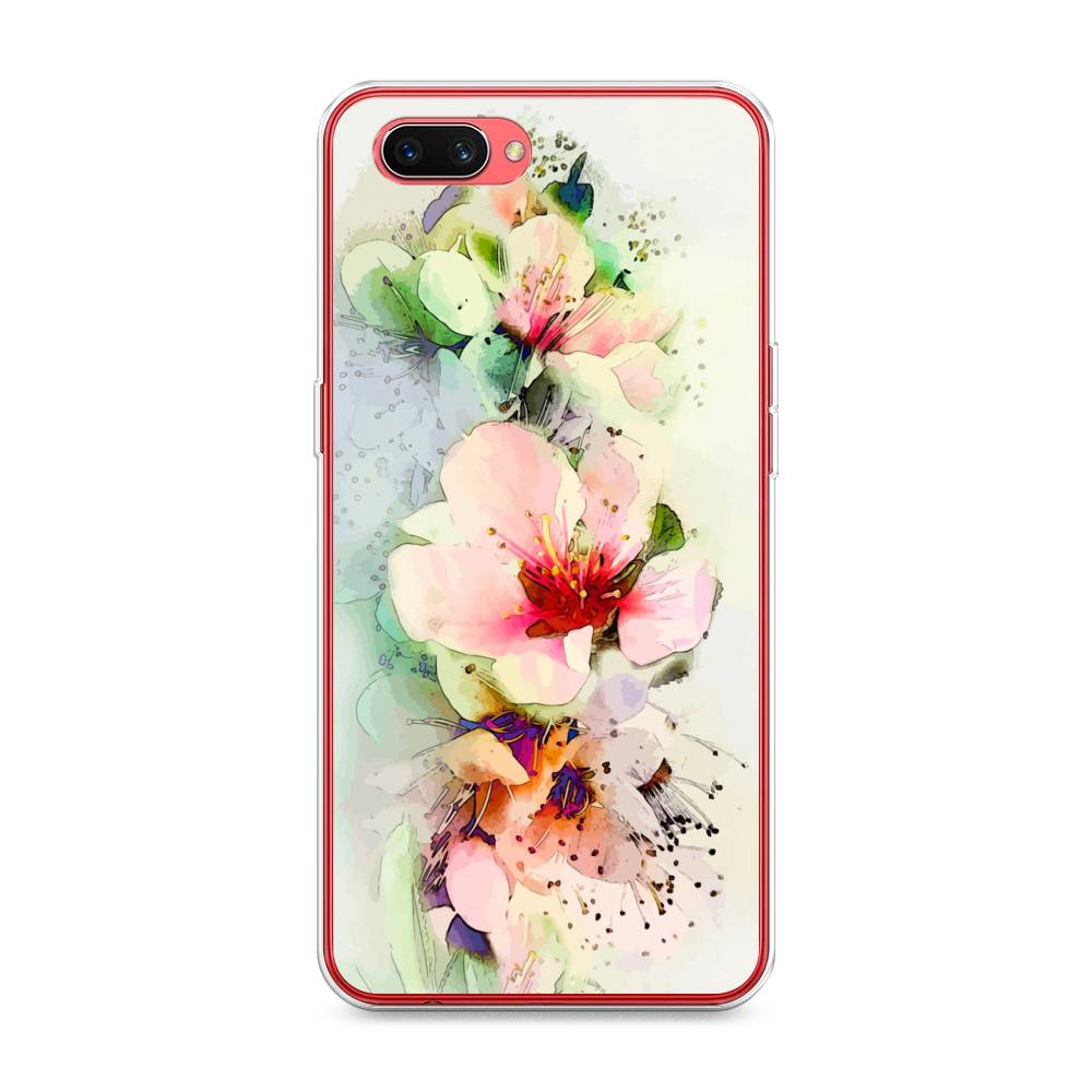

Чехол для Oppo A3s "Нежные цветы", Зеленый;розовый, 250650-2