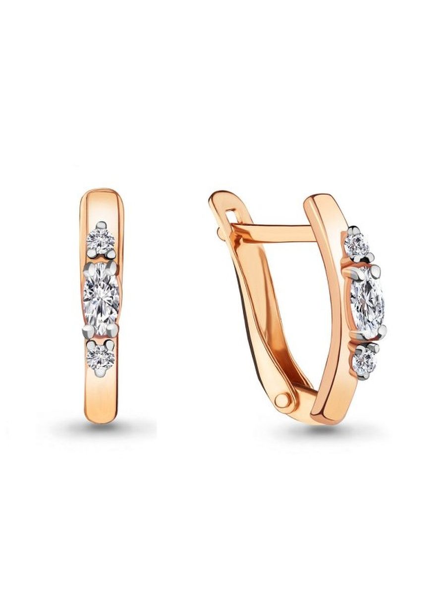 

Серьги из золота TEO MAORI 846901.1, фианит, 846901.1
