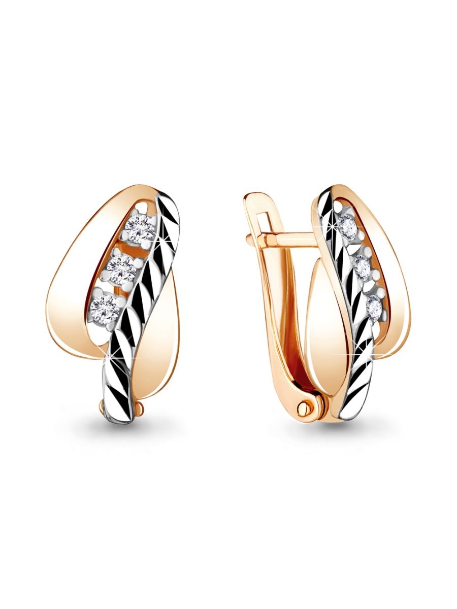 

Серьги из золота TEO MAORI 848184.1, фианит, 848184.1