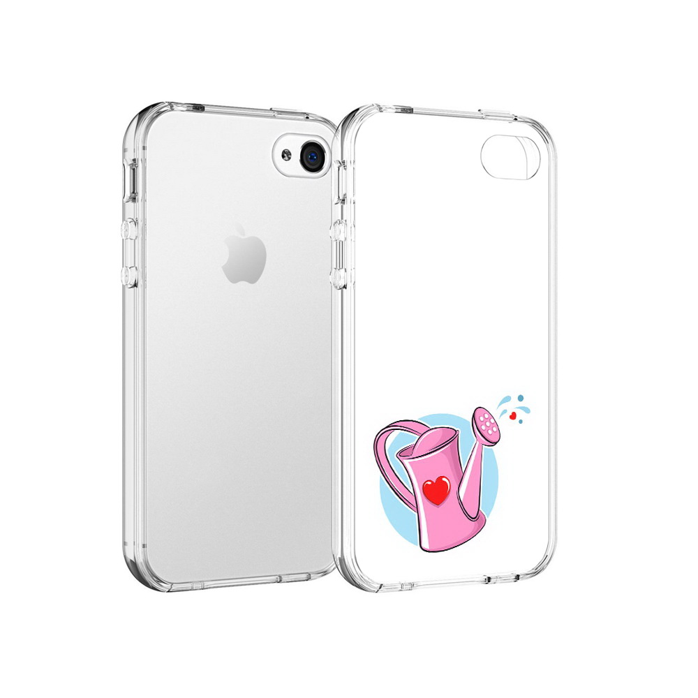 

Чехол MyPads Tocco для Apple iPhone 4 Лейка любви 14 февраля, Прозрачный, Tocco