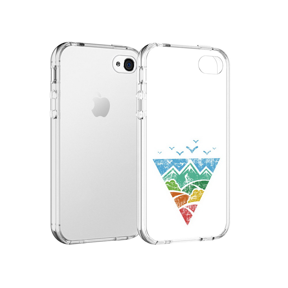 

Чехол MyPads Tocco для Apple iPhone 4 Лес земля море чайки, Прозрачный, Tocco