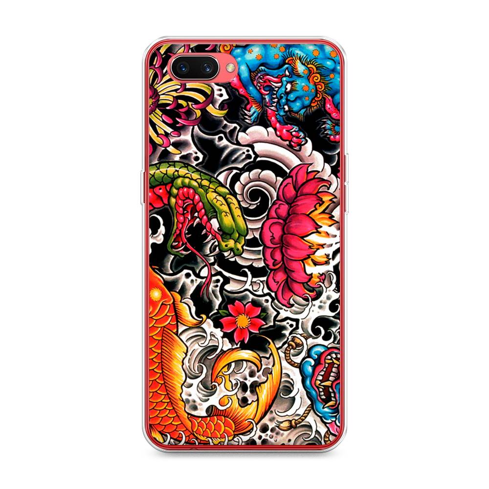 

Чехол для Oppo A3s "Японское искусство", Красный;оранжевый;голубой, 250650-4
