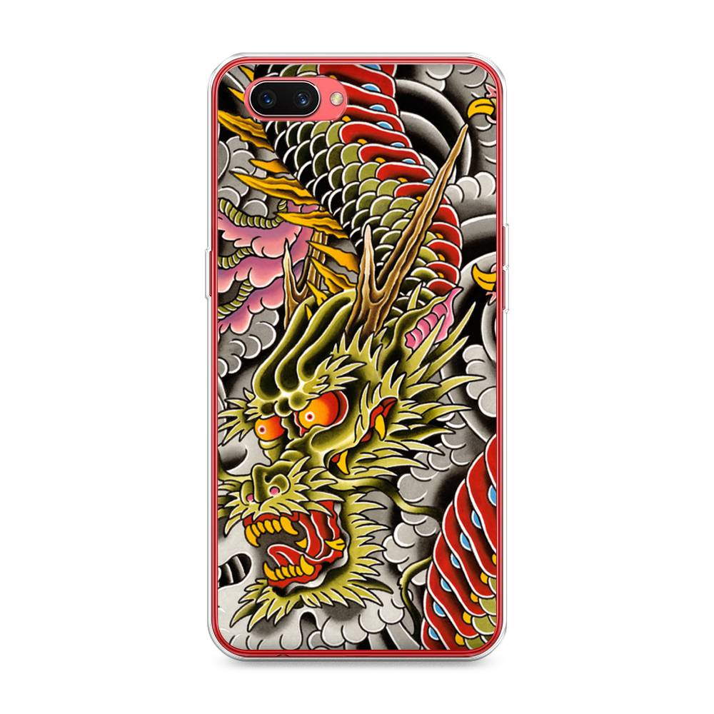 

Чехол для Oppo A3s "Японский дракон", Желтый;розовый;красный, 250650-4
