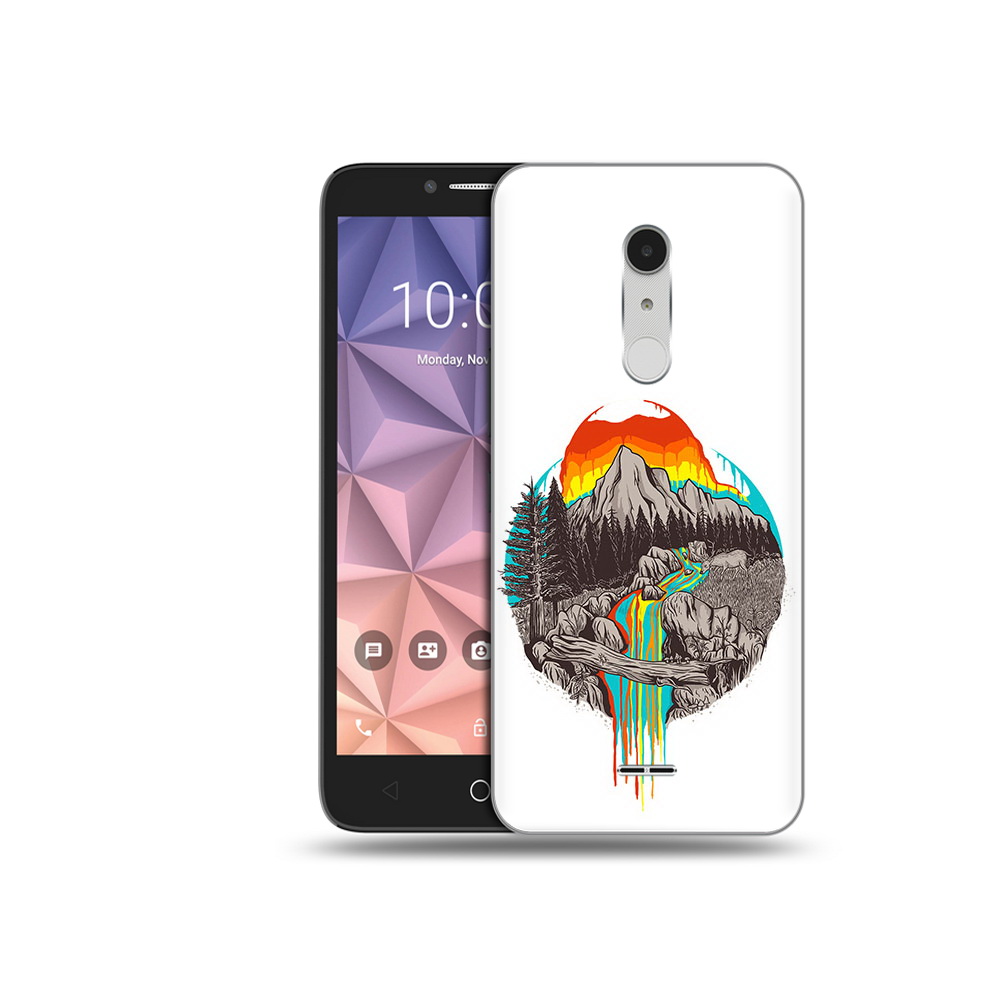 

Чехол MyPads Tocco для Alcatel A3 XL Радужный водопад, Прозрачный, Tocco