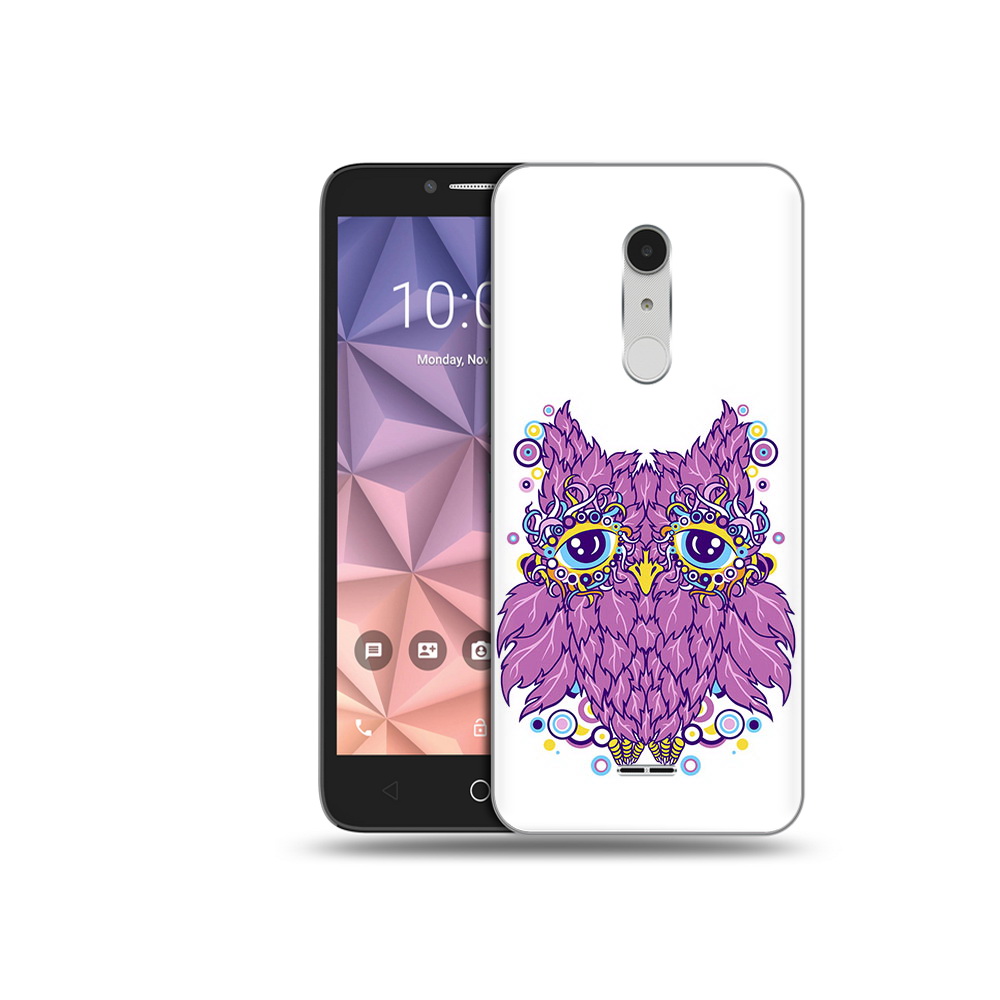 

Чехол MyPads Tocco для Alcatel A3 XL Розовая сова, Прозрачный, Tocco