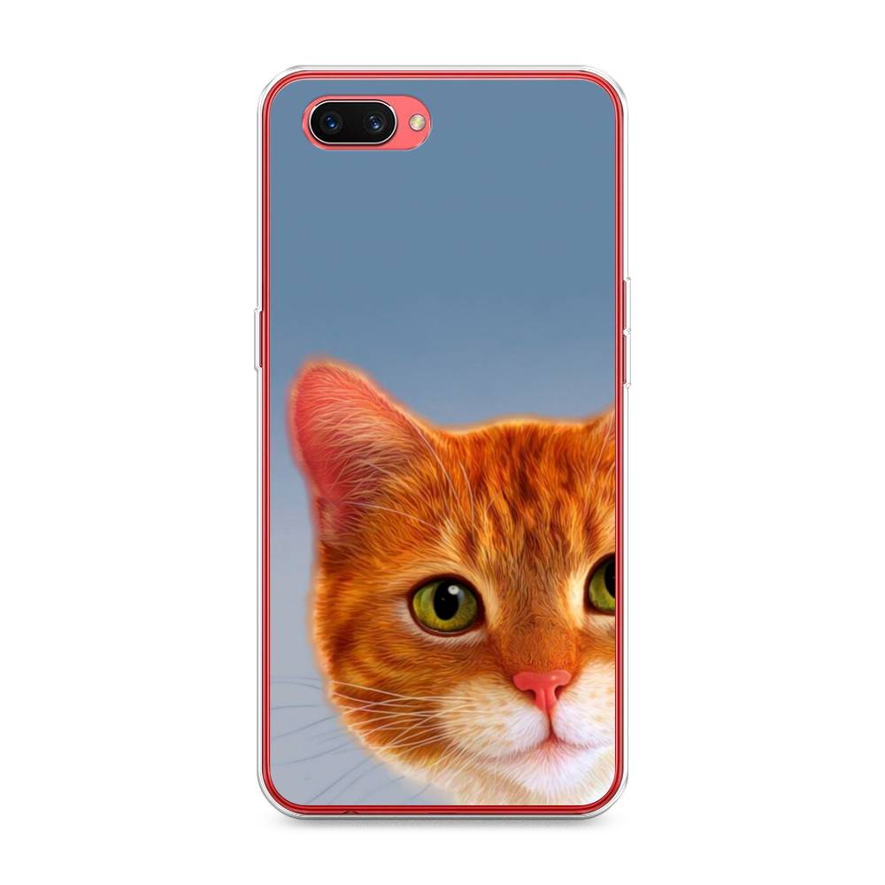 Чехол для Oppo A3s Любопытный котик
