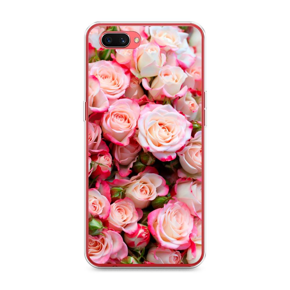 

Чехол для Oppo A3s "Много роз", Розовый, 250650-2