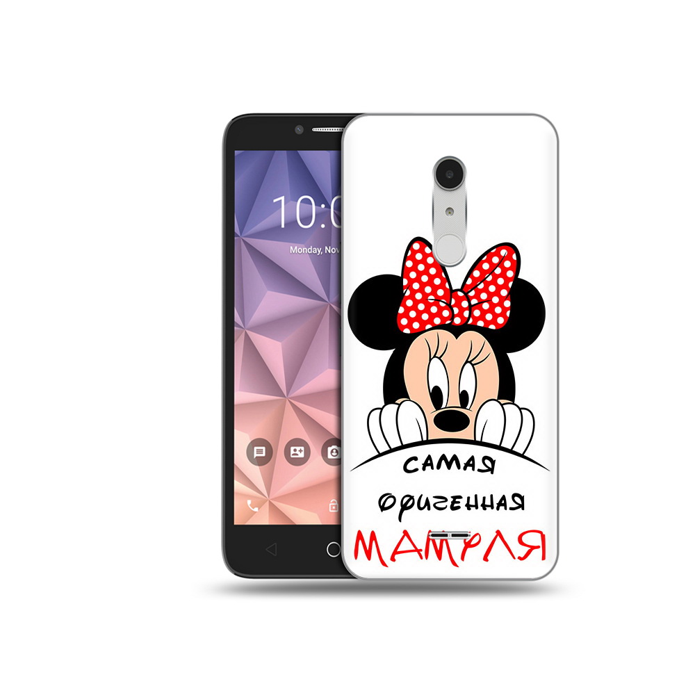 

Чехол MyPads Tocco для Alcatel A3 XL Самая лучшая мамуля Мини Маус, Прозрачный, Tocco