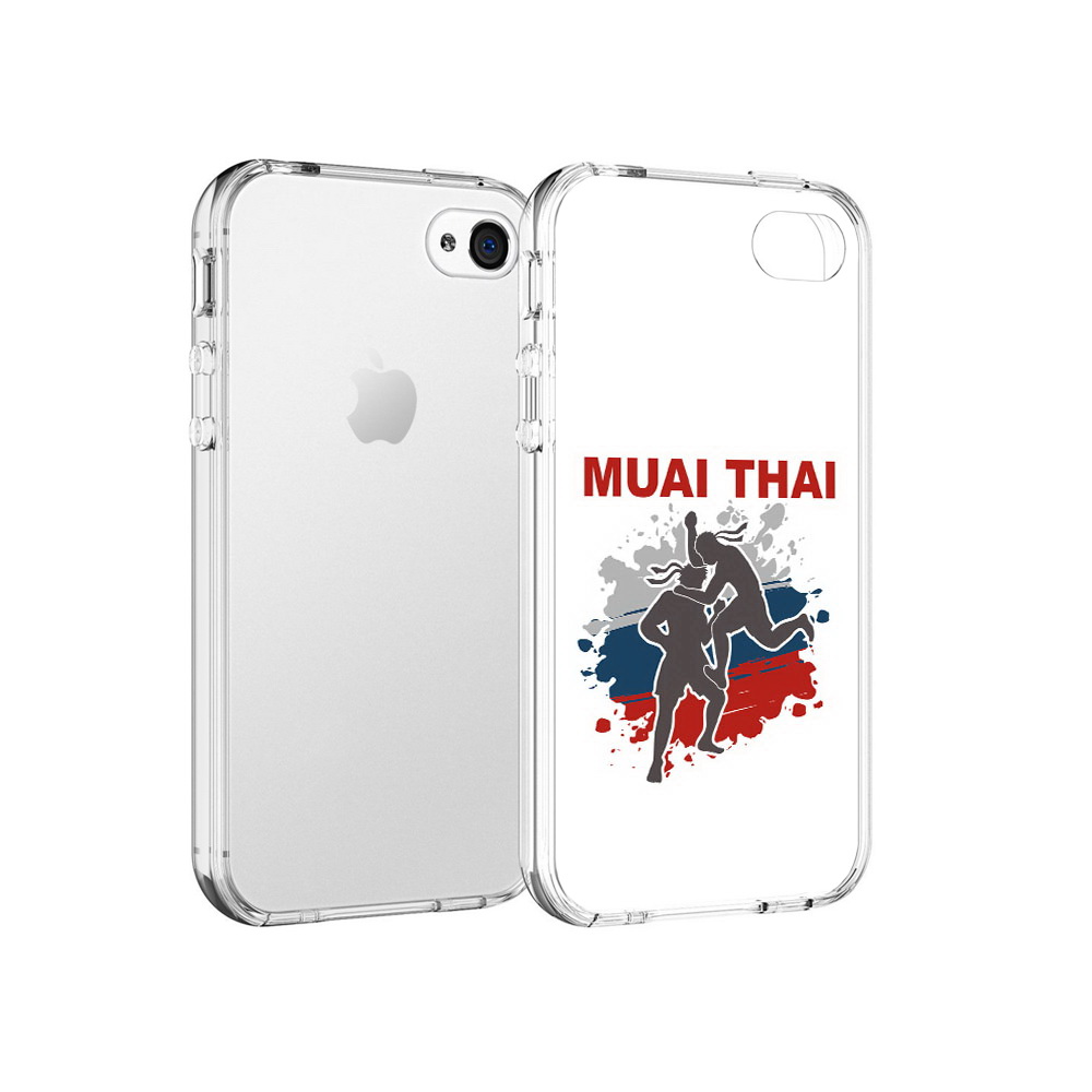 

Чехол MyPads Tocco для Apple iPhone 4 Муайтай, Прозрачный, Tocco