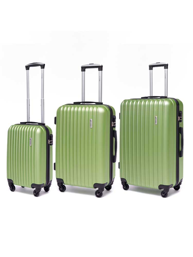 

Комплект чемоданов женский L'Case Krabi светло-зеленый, S/M/L, Krabi_1