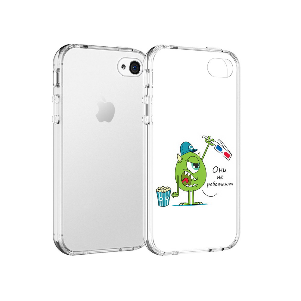 

Чехол MyPads Tocco для Apple iPhone 4 Очки не работают, Прозрачный, Tocco