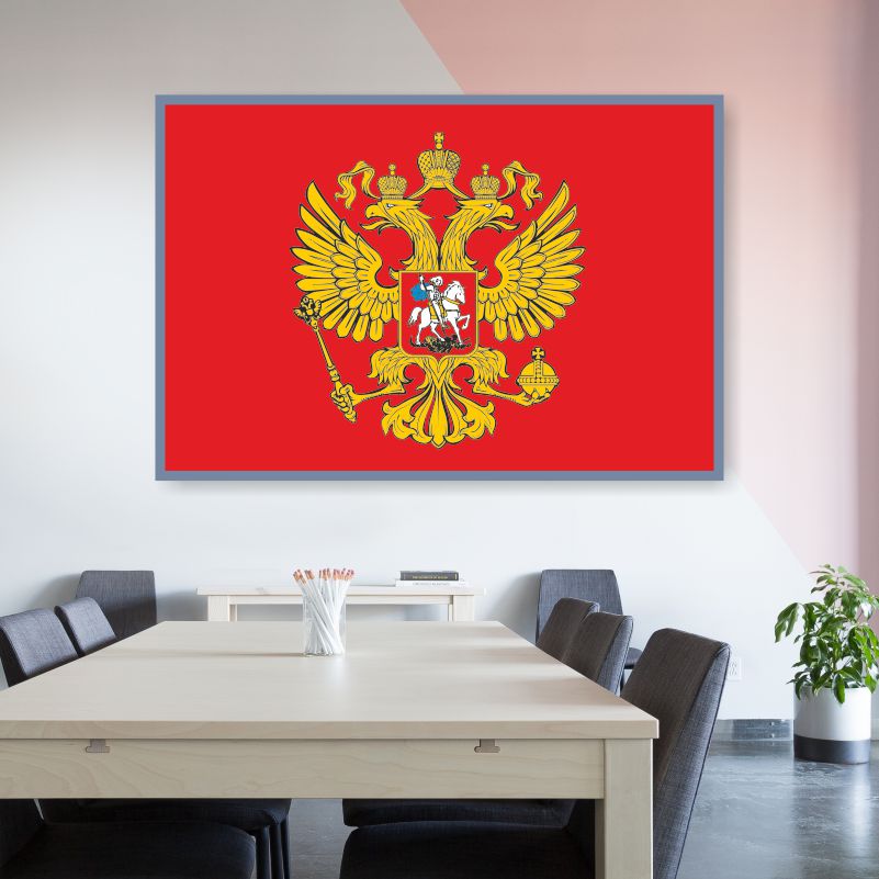 

Постер на холсте ПолиЦентр Герб России 50х40 см, ГербРоссииГор