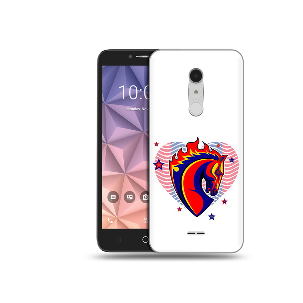 

Чехол MyPads Tocco для Alcatel A3 XL ФК ЦСЛ Лошадь, Прозрачный, Tocco