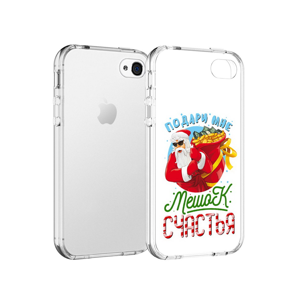 

Чехол MyPads Tocco для Apple iPhone 4 Подарите мне мешок денег, Прозрачный, Tocco