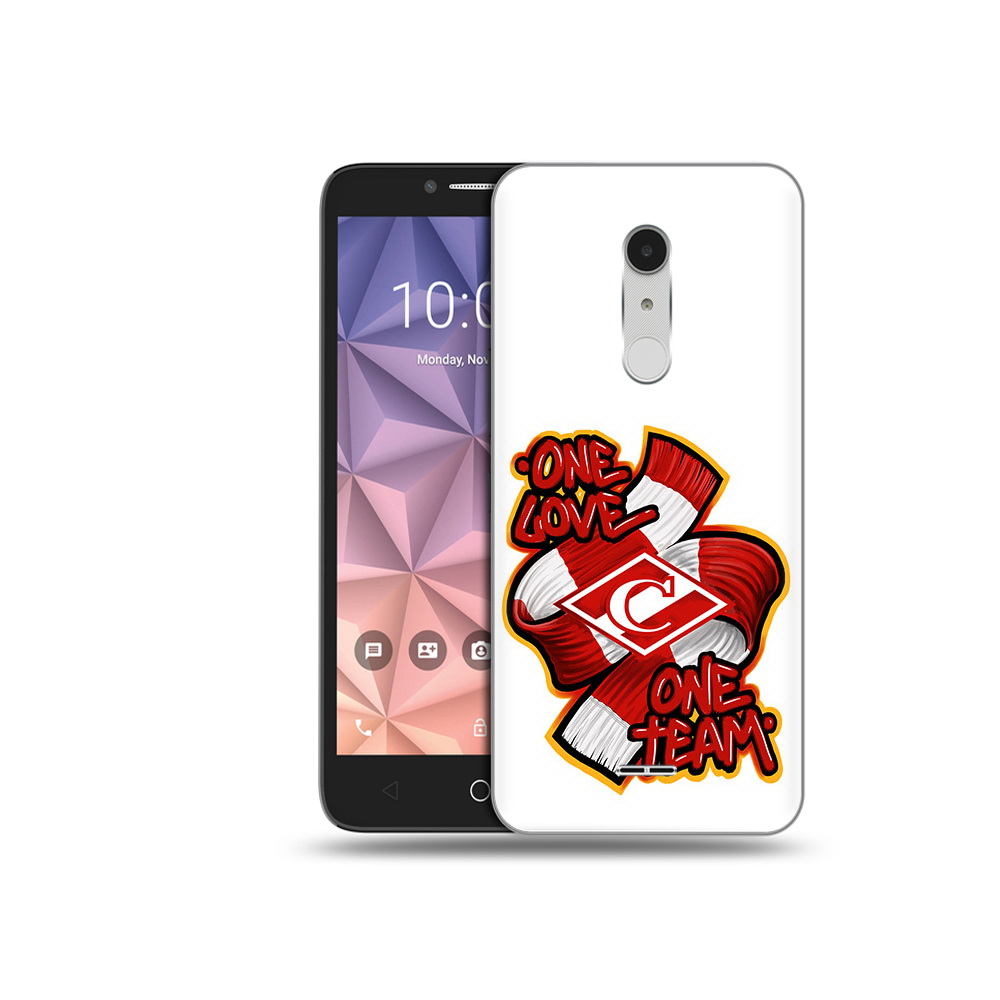 

Чехол MyPads Tocco для Alcatel A3 XL ФК спарак 1 любовь, Прозрачный, Tocco