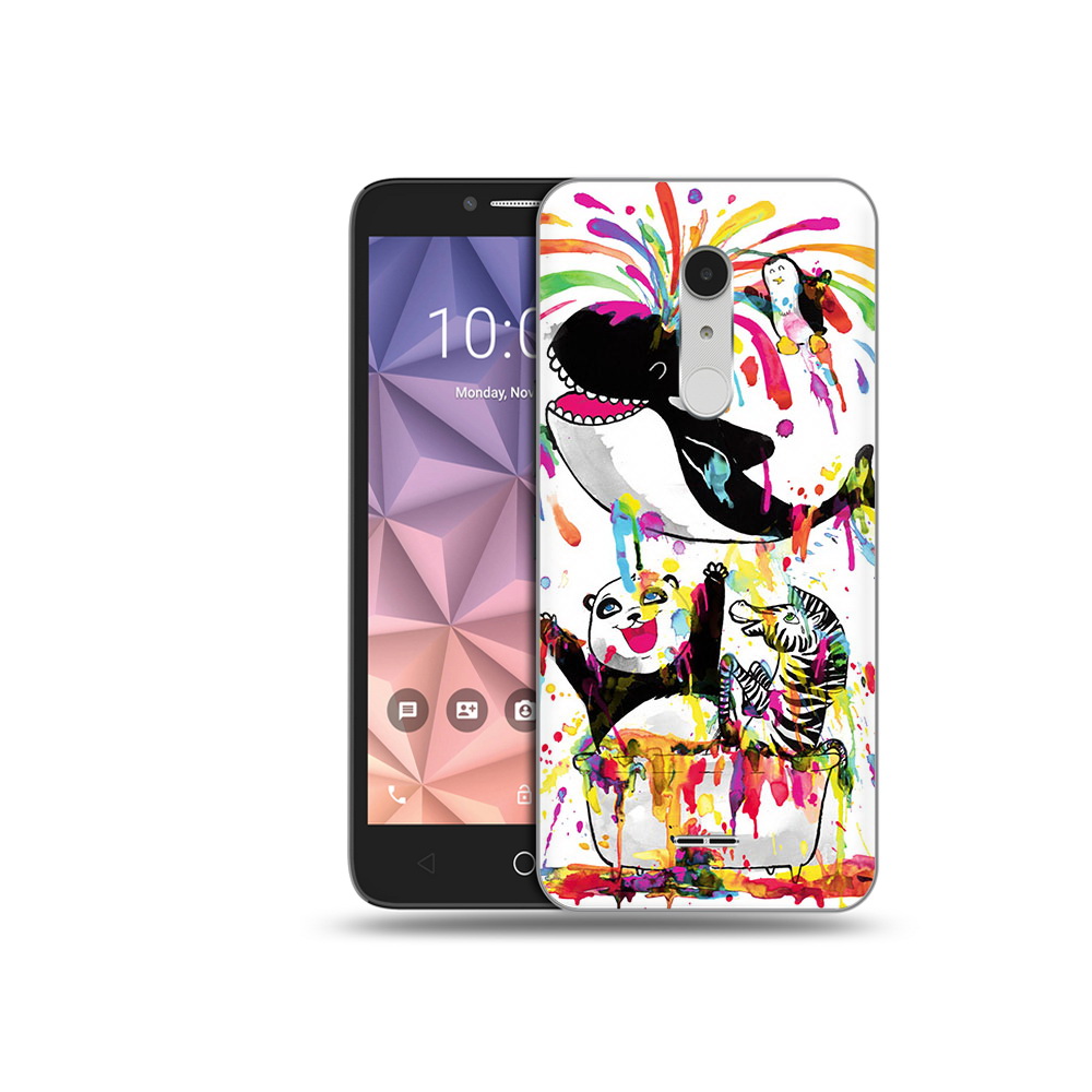 

Чехол MyPads Tocco для Alcatel A3 XL Хиппи кит, Прозрачный, Tocco