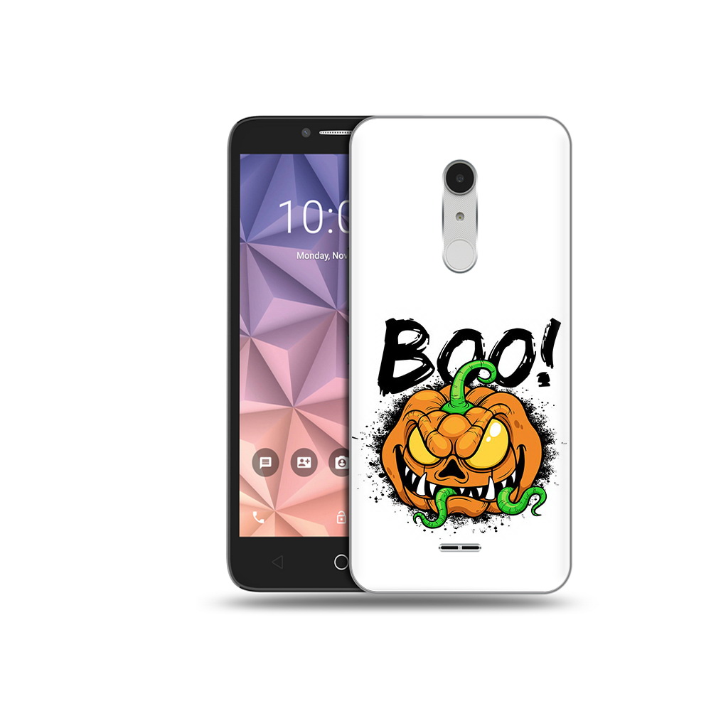 

Чехол MyPads Tocco для Alcatel A3 XL Хэллоуин бу, Прозрачный, Tocco
