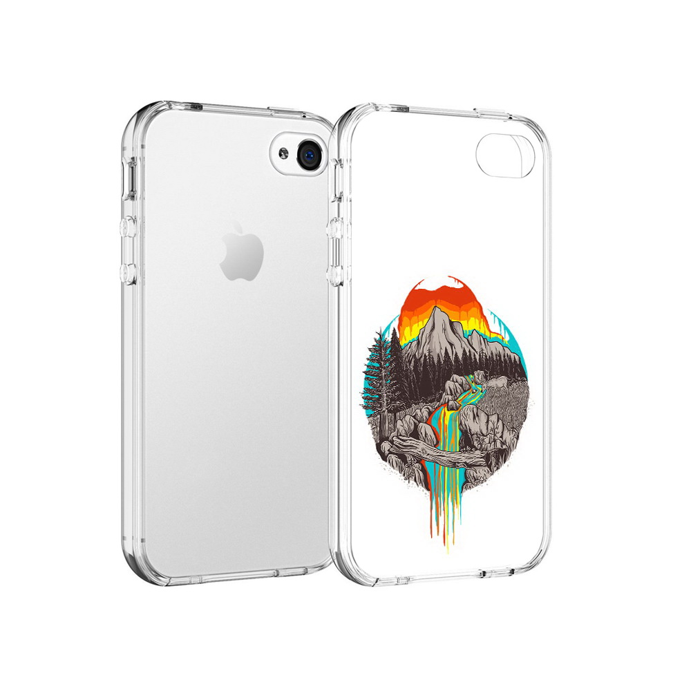 

Чехол MyPads Tocco для Apple iPhone 4 Радужный водопад, Прозрачный, Tocco