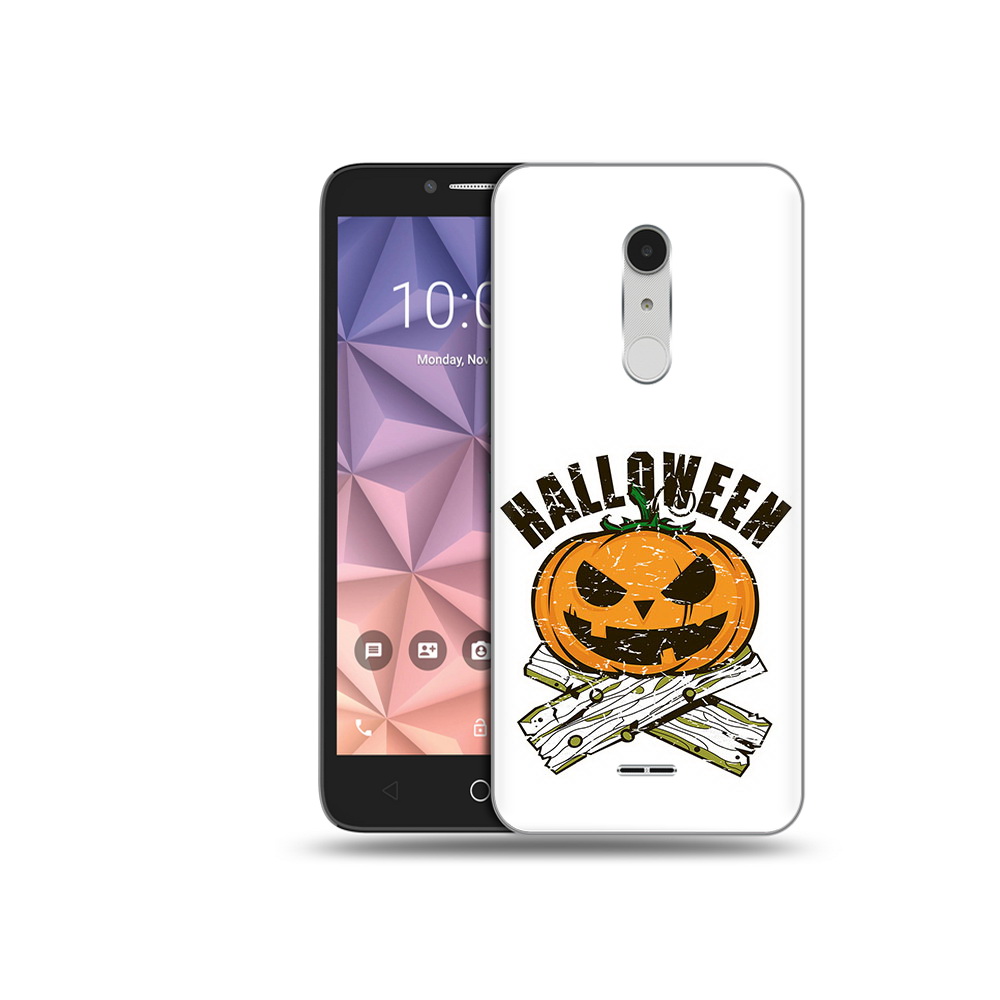 

Чехол MyPads Tocco для Alcatel A3 XL Хэллоуин доски тыква, Прозрачный, Tocco