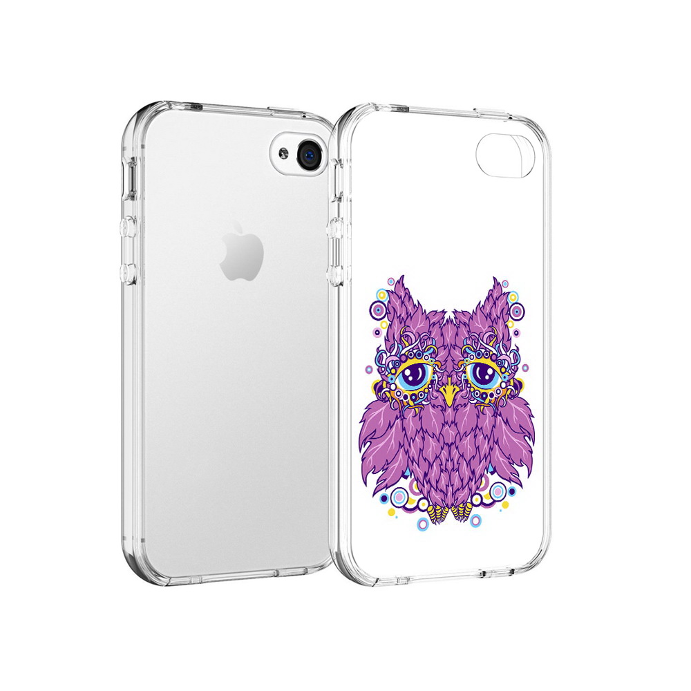 

Чехол MyPads Tocco для Apple iPhone 4 Розовая сова, Прозрачный, Tocco