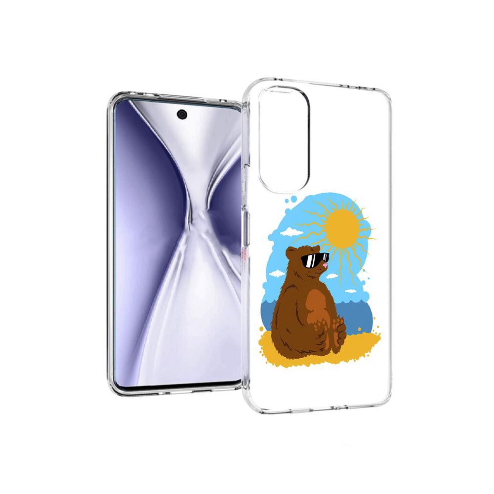 

Чехол MyPads Tocco для Huawei Honor X20 медведь на чиле, Прозрачный, Tocco