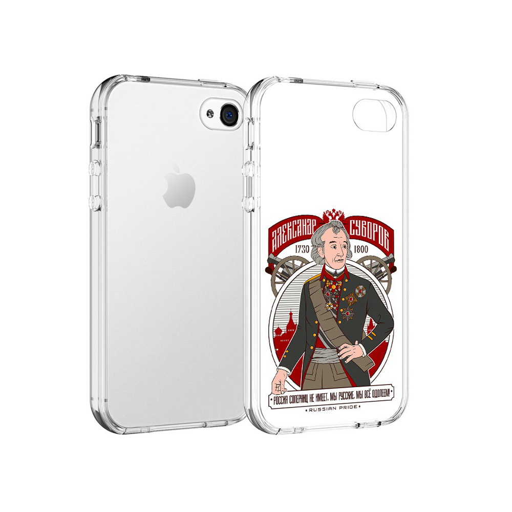 

Чехол MyPads Tocco для Apple iPhone 4 Суворов, Прозрачный, Tocco