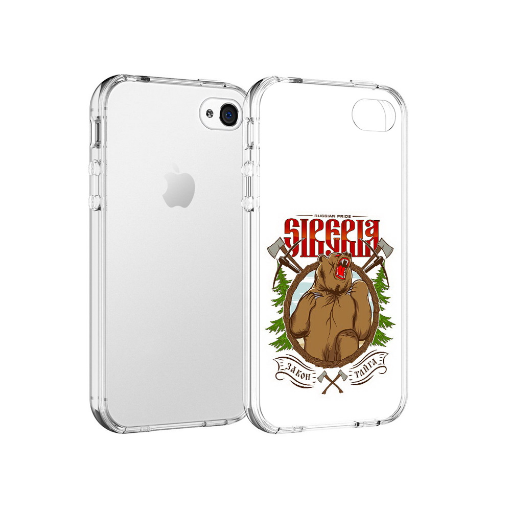 

Чехол MyPads Tocco для Apple iPhone 4 Тайга, Прозрачный, Tocco
