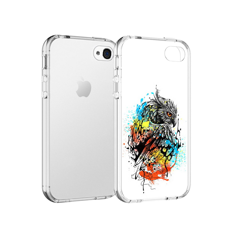 

Чехол MyPads Tocco для Apple iPhone 4 Творческая сова, Прозрачный, Tocco