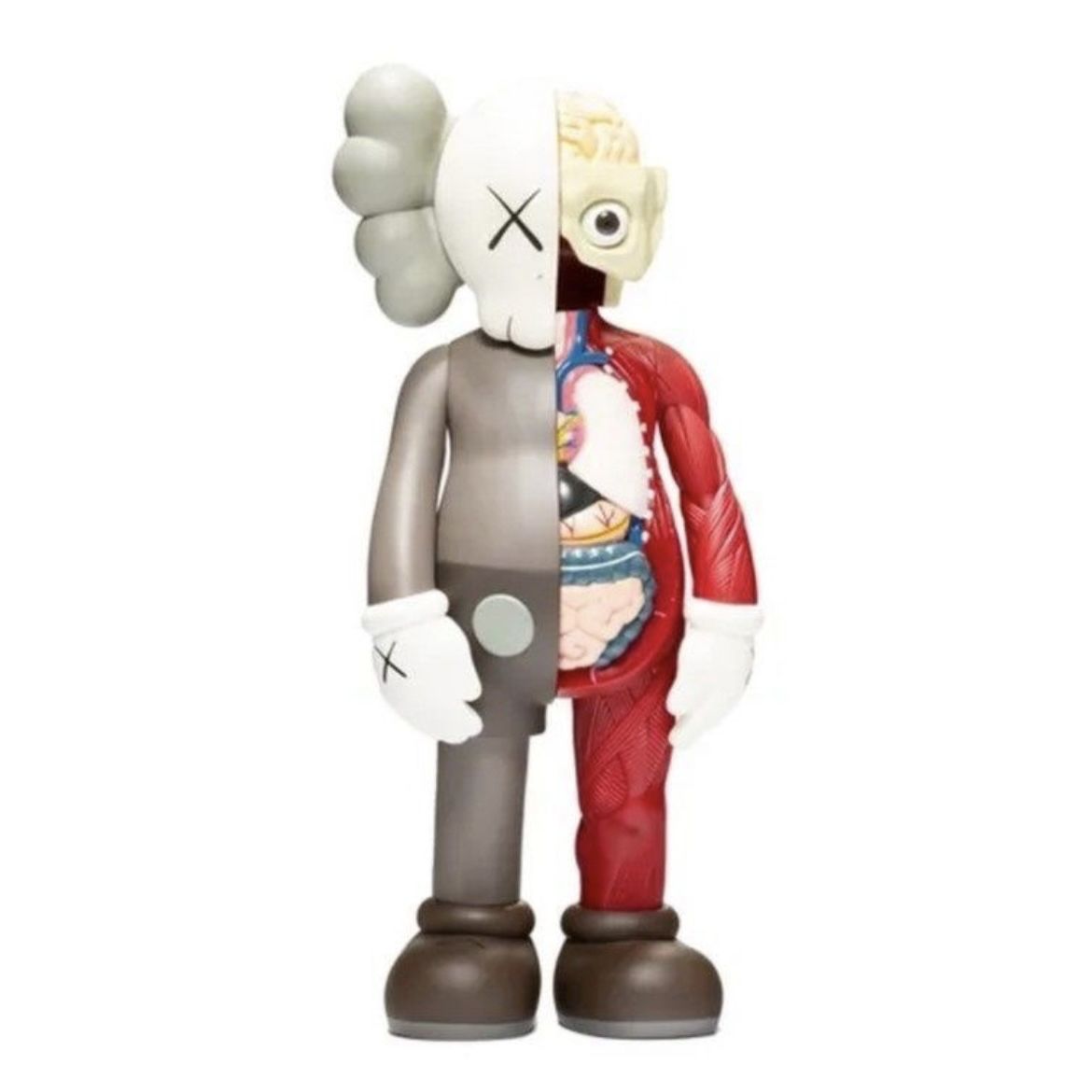 Коллекционная фигурка игрушка 20 см Kaws Companion. коричневая.