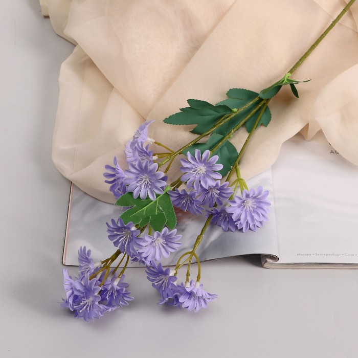 

Poetry in flowers Цветы искусственные "Хризантема" премиум, 3,5х62 см, синий