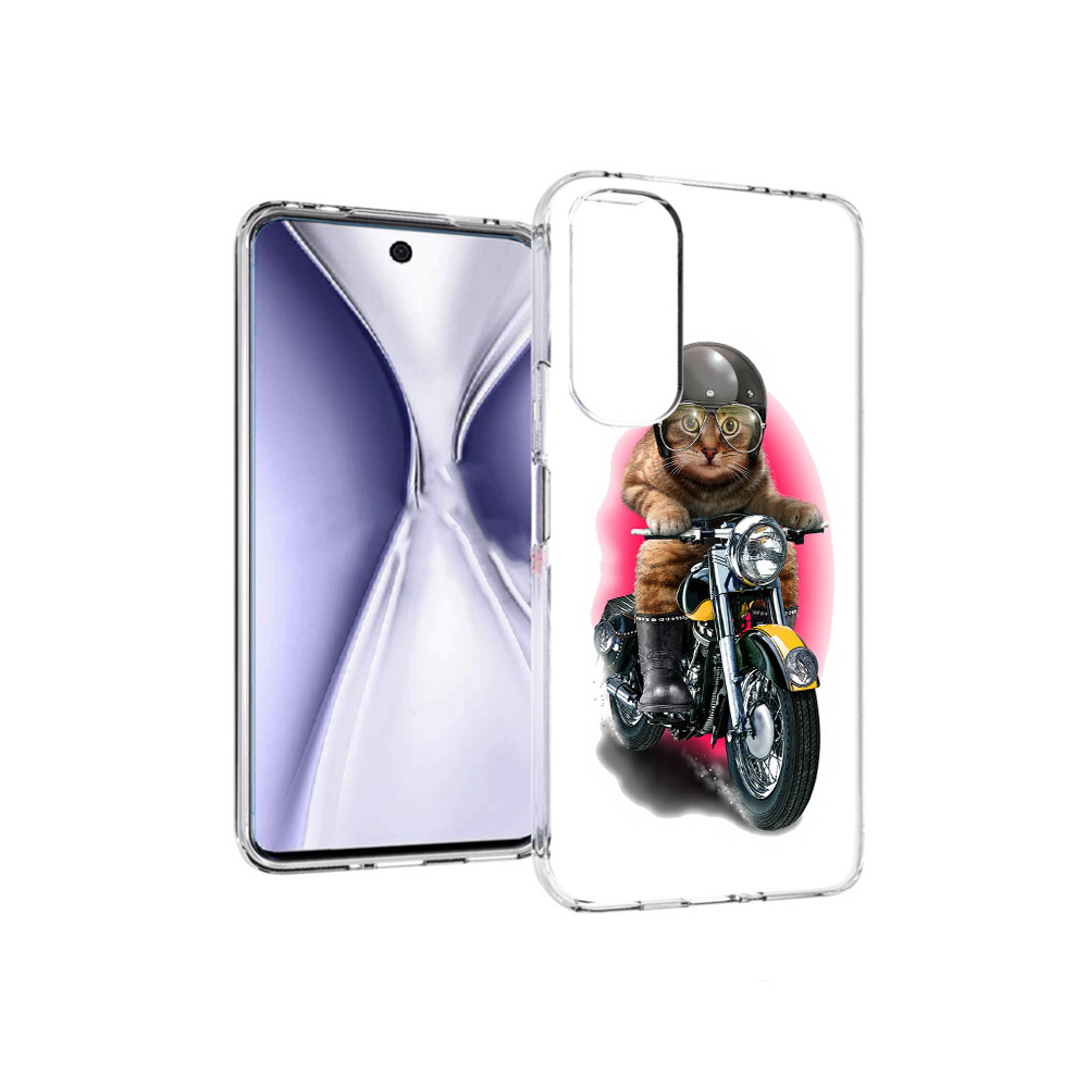 

Чехол MyPads Tocco для Huawei Honor X20 мото-кот, Прозрачный, Tocco