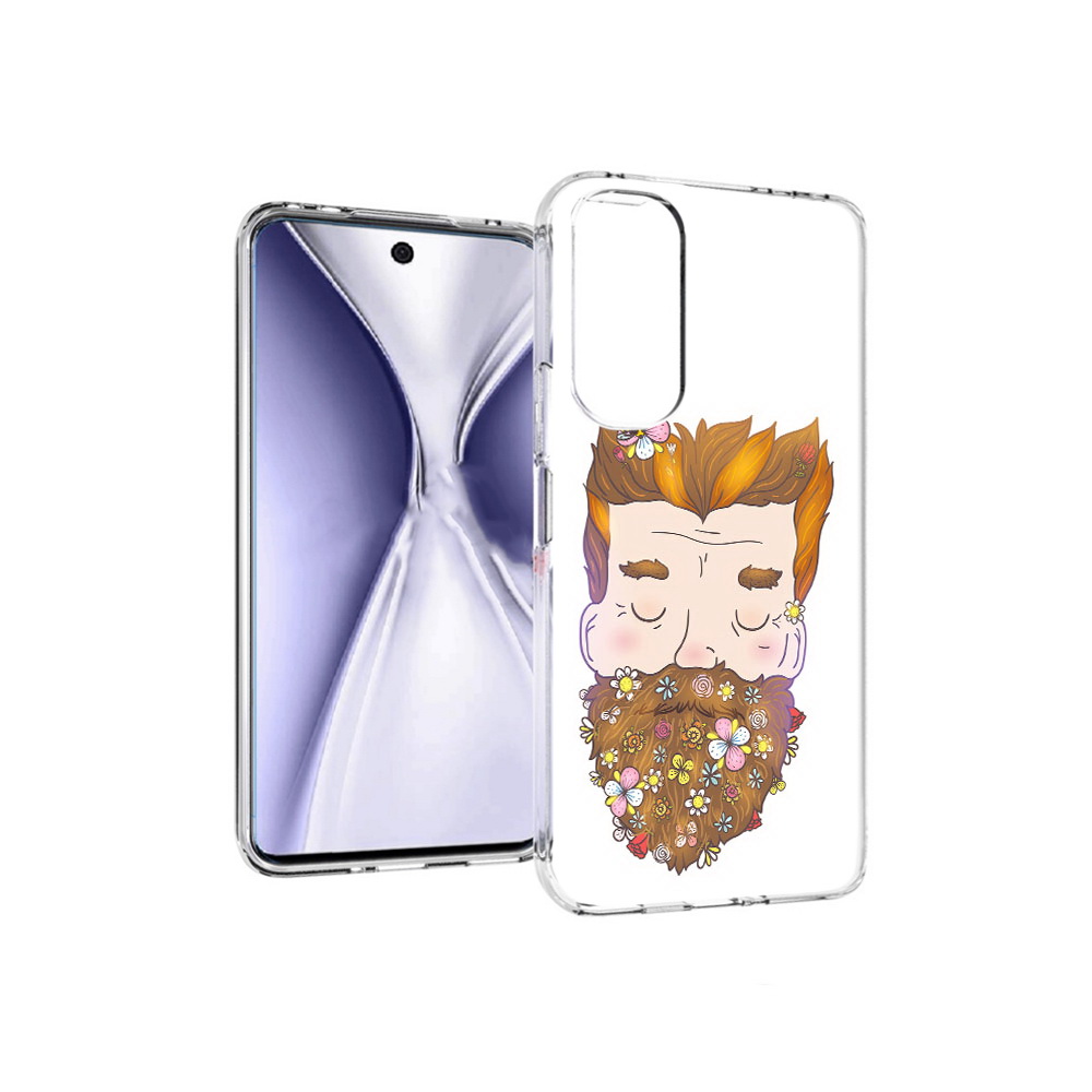 

Чехол MyPads Tocco для Huawei Honor X20 мужчина с цветами в бороде, Прозрачный, Tocco