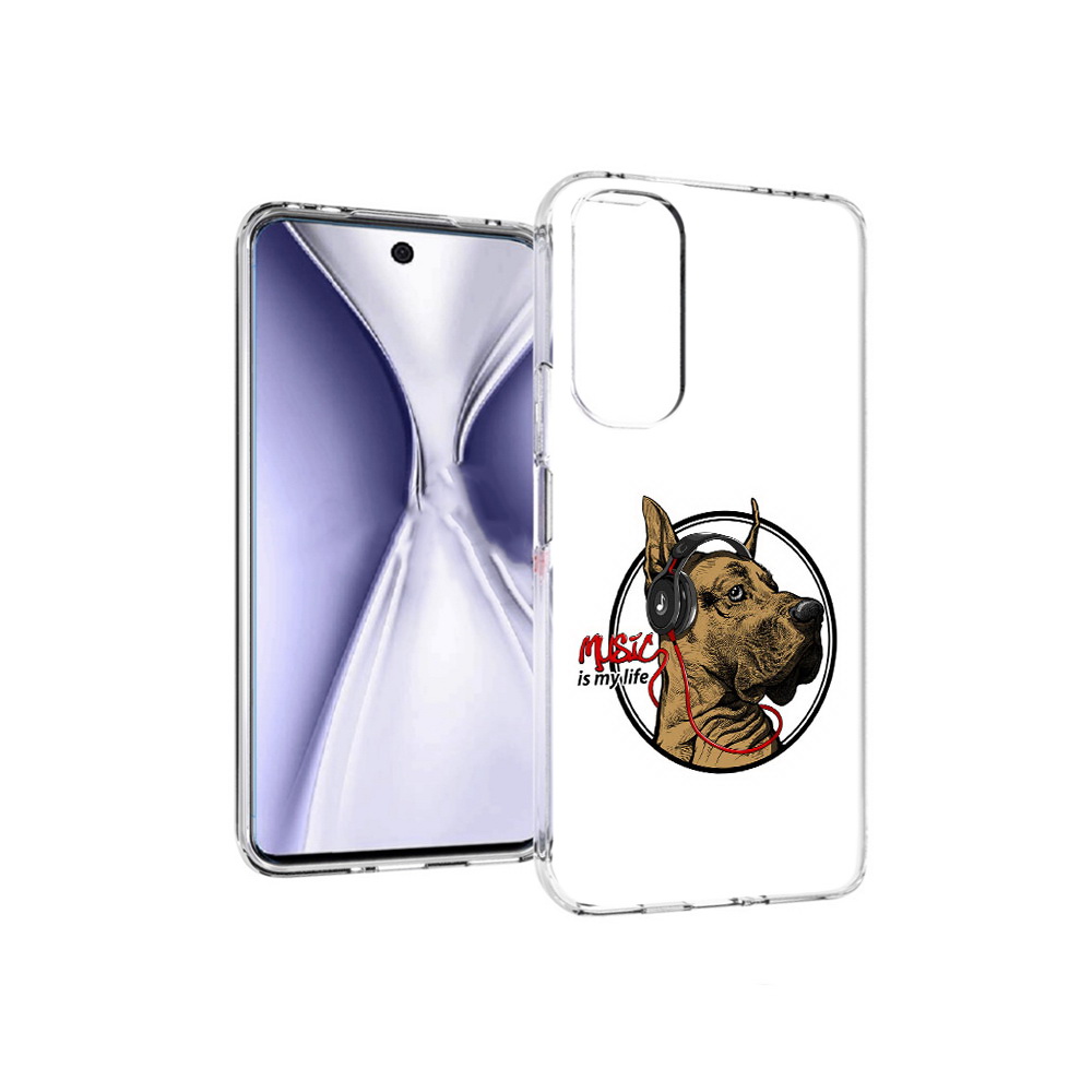 

Чехол MyPads Tocco для Huawei Honor X20 музыкальная собака, Прозрачный, Tocco