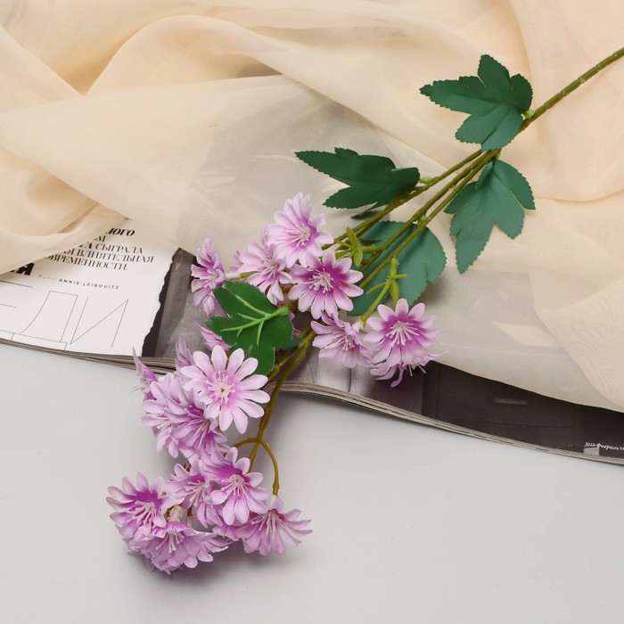 

Poetry in flowers Цветы искусственные "Хризантема" премиум, 3,5х62 см, сиреневый