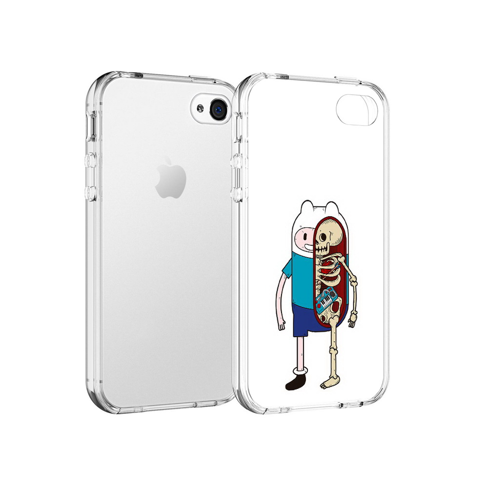 

Чехол MyPads Tocco для Apple iPhone 4 Финн скелет, Прозрачный, Tocco