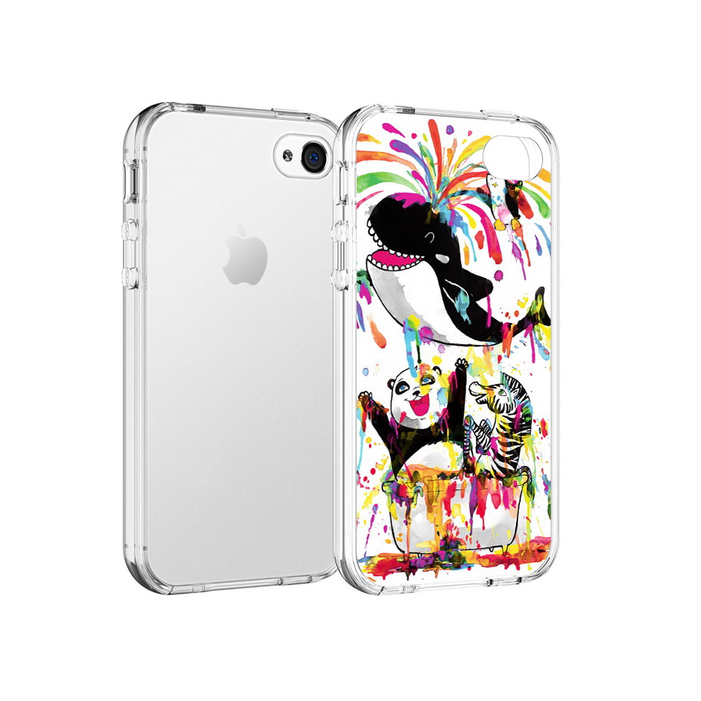 

Чехол MyPads Tocco для Apple iPhone 4 Хиппи кит, Прозрачный, Tocco