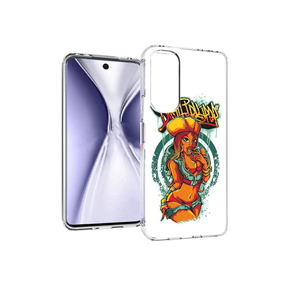 Чехол MyPads Tocco для Huawei Honor X20 нарисованная девушка комикс