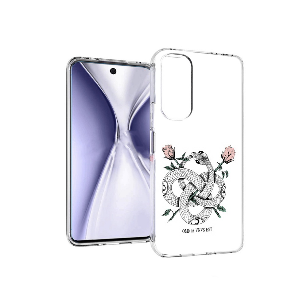 

Чехол MyPads Tocco для Huawei Honor X20 нарисованная змея абстракция, Прозрачный, Tocco