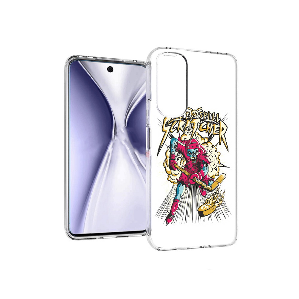 

Чехол MyPads Tocco для Huawei Honor X20 нарисованный скелет хоккеист, Прозрачный, Tocco