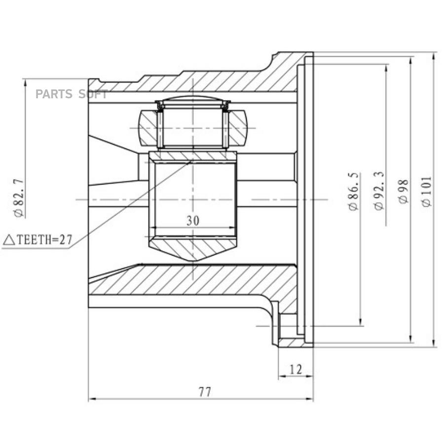 

Шрус Внутренний Nissan Primera P11 (96--01) - L Zikmar арт. Z87630R