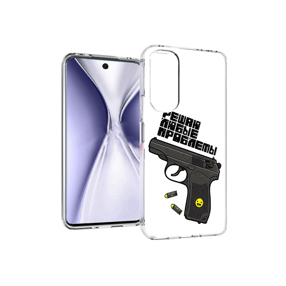 

Чехол MyPads Tocco для Huawei Honor X20 пистолет против проблем, Прозрачный, Tocco