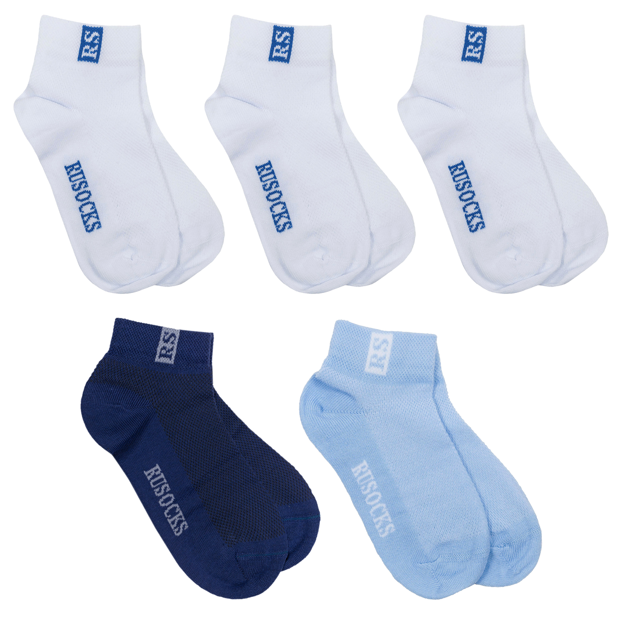 

Носки детские Rusocks 5-Д-36, белый; синий; голубой, 22-24, 5-Д-36