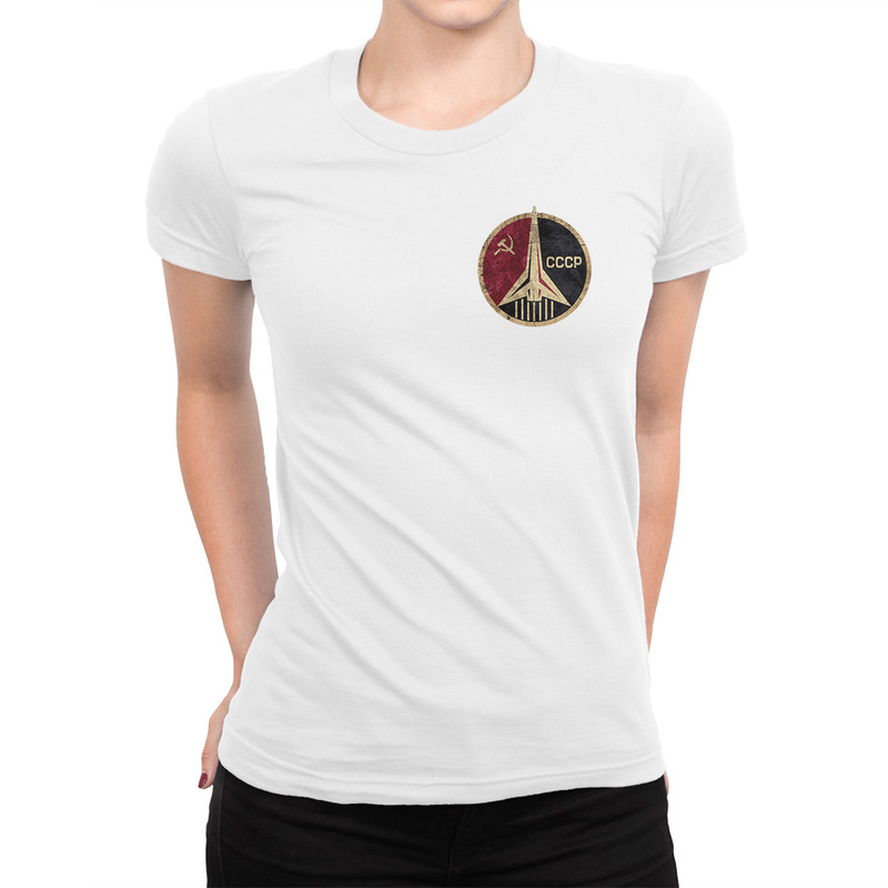

Футболка женская Dream Shirts Логотип СССР белая XL, Белый, Логотип СССР